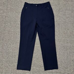 Allison Daley Women’s Dark Blue Pants with Zipper Pockets